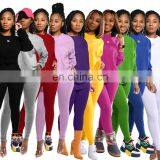 Women Casual Outfits Lounge Wear Custom Print Basic T Shirt Pants Two Piece Set thumbnail-1