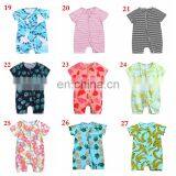 2019 New Summer Newborn Baby Girls Big Flower Zipper Overalls Clothes Cotton Rompers Baby Clothes Over 40styles thumbnail-5