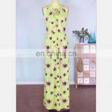 2019 Cotton Clothing Green Floral Printed Baby Summer Dresses Mother Daughter Matching Dresses thumbnail-3