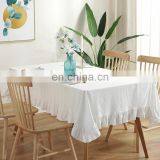 European-style Tablecloth Cotton Linen Lotus Edge Table Cloth Cover Rectangle Table Cloth thumbnail-7