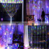 300 LEDs Window Curtain Fairy Lights Copper Wire String Lights USB Remote Control 8 Modes Hanging Lights thumbnail-5