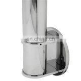 Modern 304 Stainless Steel Handrail Post Round Tube Bracket on Wall Mounted Flange Base Support thumbnail-2