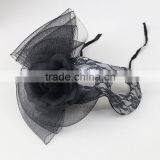 Hot Sale Flower Decorate With Mesh Halloween Party Half Face Masks Masquerade thumbnail-4