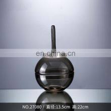 Modern Wholesale Small Round Clear Glass Vase Decorative In Bulk Wedding Home Decor Full Size thumbnail-4