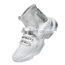 Factory Direct Sale Christmas High-top Knitting Custom Men's Fashion All-match Casual White Black Sneakers