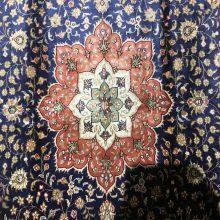 Yamei Lagend Blue Color Persian Silk Carpet and Rug 4x6ft thumbnail-2