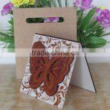 2016 Most Popular Design Beautiful Butterfly Wooden Wedding Cards With Handbag thumbnail-2