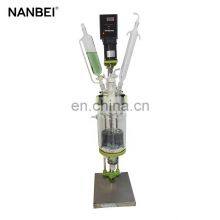 1L 2L 3L 5L Chemical Reaction Automatic Stirring Distillation Extractionr Tank Jacketed Glass Reactor thumbnail-2