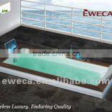 Rectangular Built in Massage Bathtub With Wood Panel thumbnail-1
