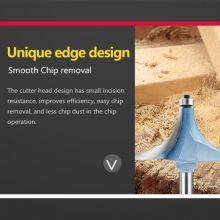 TIDEWAY LC0602 Corner Round Bits Double Flute Solid Surface Lower Ball Radius Bearing Guide Carbide Round Over Edging Router Bit thumbnail-4