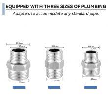 Utility Sink Freestanding Single Bowl Laundry Sink With Hot and Cold Water Plumbing Stainless Steel Sink for Kitchen and Bathroom Farmhouse Style thumbnail-4