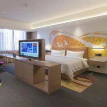 Bedroom Furniture Single Platform Solid Wood Fabric Storage Bed With Drawers thumbnail-4