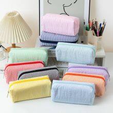 Wholesale Custom Zipper Pouch Bag for Cosmetic Makeup Pencil Case With Logo Printing and Embroidery thumbnail-1