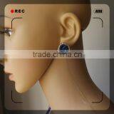 Druzy Gemstone Alloy Jewelry Copper Brass Plating Gold Fingernail Earring Posts thumbnail-2