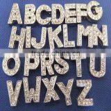 Wholesale DIY Letters Zinc Alloy Accessories 10mm Full Diamond Rhinestone Slide English Letters thumbnail-1