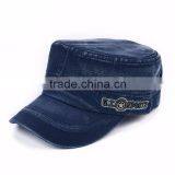 OEM Handsome Custom Fashion Washed Cotton Flat Top Military Style Caps thumbnail-2