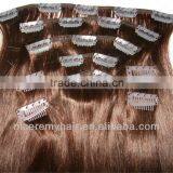 The Hot Selling 100% Unprocessed Brazilian Human Hair Clip in Hair Extensions thumbnail-5