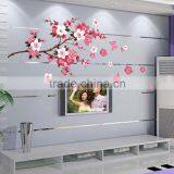 ZY6008 Cherry Blossom Wall Poster Waterproof Background Wall Sticker Stickers for Living Room Bedroom Cafe Home Decor Decal Deca thumbnail-3