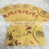 Charming Golden Festival Red Pocket With Embossed Logo Fu