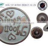 15mm Embossed Cute Washable Snap Button