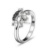 925 Sterling Silver Cubic Zirconia Cz Women's Skull Ring