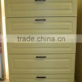 Modern white wooden six drawer chest