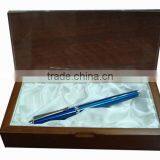 Retro Real Wood Pen Box With Acrylic Cover