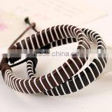 2016 Handmade Rope Bangle Cow Leather Bracelet For Couples thumbnail-4