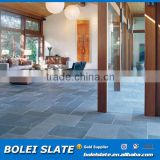 Natural slate black rectangular floor tiles