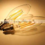 changzhou new 220V C35 2W 200lm E14 power base led filament bulb