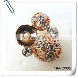 2013 Newest Crystal Stones Flower Ring thumbnail-1