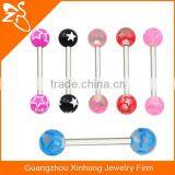 Free Sample Custom Tongue Rings Hot Sell Colorful Body Jewelry thumbnail-4