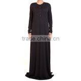 Kaftan Abaya Ladies Maxi Dress Long Sleeve Black Dress thumbnail-1