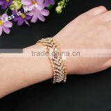 2015 New Wholesale Rhinestone Pave Crystal Chain Bead Bangle Bracelet thumbnail-3