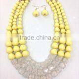 2015 New Fashion Round Square Combination Beads Necklace Women Jewelry Wholesale thumbnail-2