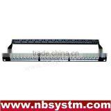 24 Port UTP Cat5e Cat6 Patch Panel With Back Bar 19'' 1U,with 24pcs UTP Cat.5e Keystone Jacks