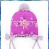 100% Acrylic Ballerina Knit Child Hat Scarf Gloves Set thumbnail-2