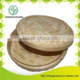 Hot Sale Mini Round Modern Bamboo Tea Sundries Basket With Cane thumbnail-5