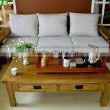 Classical Design Wooden Frame Sectional Sofa/Solid Wood Sofa