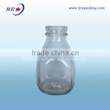 Custom made 473m/16oz empty glass bulk fresh milk bottle with lids
