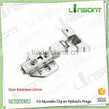 High quality 3-D adjustable hydraulic clip on small spring hinge hardware concealed hinge for thick door