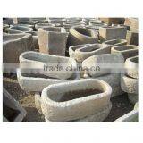 Antique Oval Stone Trough Granite Basin