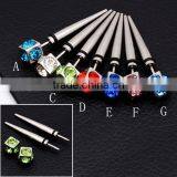 Fashion Stainless Steel Colorful Crystal Body Piercing Jewelry thumbnail-3