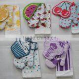 Silk Screen Printing Cotton Material Cake Shape Glove Set thumbnail-1