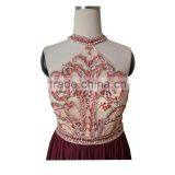 Hot Sale Elegant Manual Nail Bead Sleeveless Evening Dress thumbnail-5