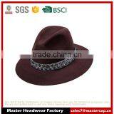 100% Polyester Women Fedora Hats thumbnail-2