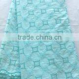 2015 Best selling polish lace fabric,green