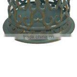 Antique Small Green Golden Brush Tealight Candle Holder Lantern thumbnail-6