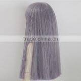 New Arrival Long Silky Straight Smoke Purple Doll Wig With Full Bangs thumbnail-4