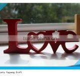 Painted MDF Love Letters Black and Red Color Wooden Letter thumbnail-2